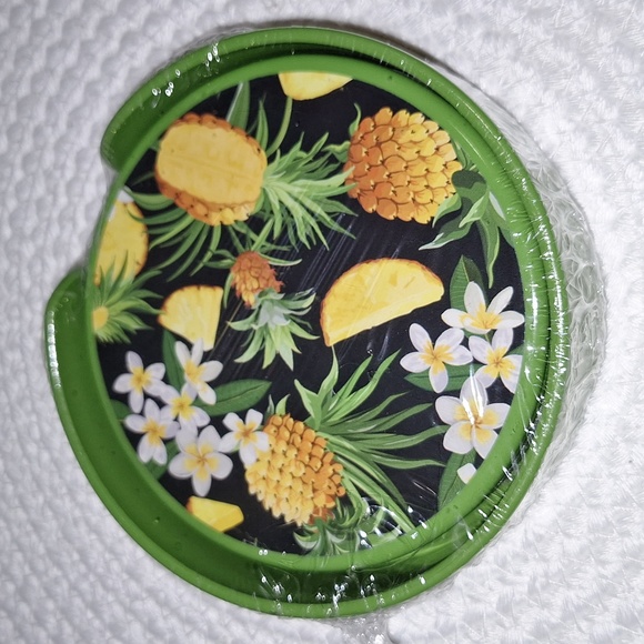 🍍 Pfaltzgraff set of 4 coasters - Pineapple floral - Picture 1 of 6
